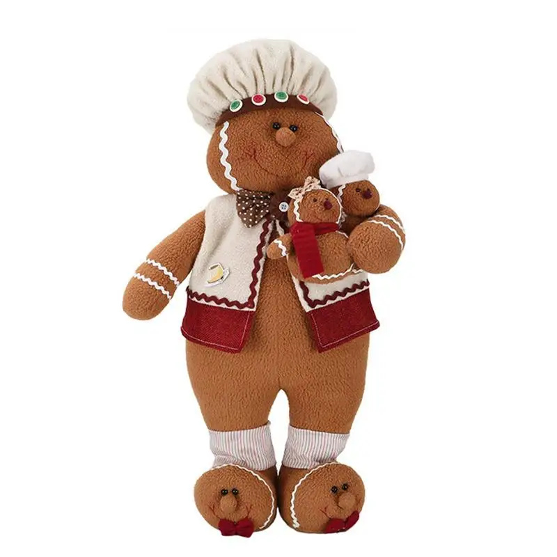 Natale Gingerbread Man Cuscino Gingerbread Man Doll Che Abbraccia Cuscino Peluche 54Cm Grandi Animali Di Peluche Decorazioni Per La Casa Peluche