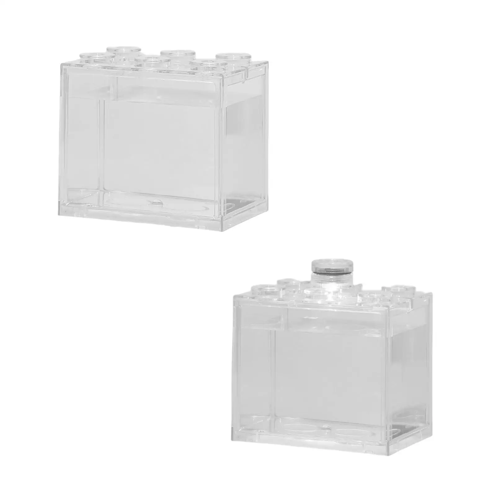 Betta Fish Tank Centrotavola Decor Fish Breeding Box Acrilico Serbatoio Trasparente Per Soggiorno Office Garden Home Desk