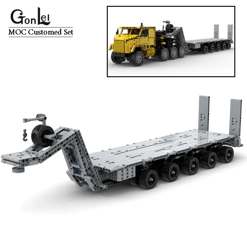 Nuovo Semirimorchio Tecnico Moc - M1000 Per Oshkosh Het M1070 42078 Auto Per Camion Building Blocks Mattoni Fai Da Te Giocattoli Modello Regali