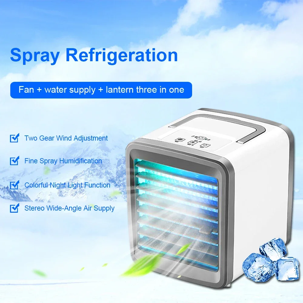 Condizionatore D'Aria Condizionatore D'Aria Mini Ventilatore Condizionatore D'Aria Portatile Per Camera Raffreddamento Ad Aria Desktop Ricarica Usb Ve