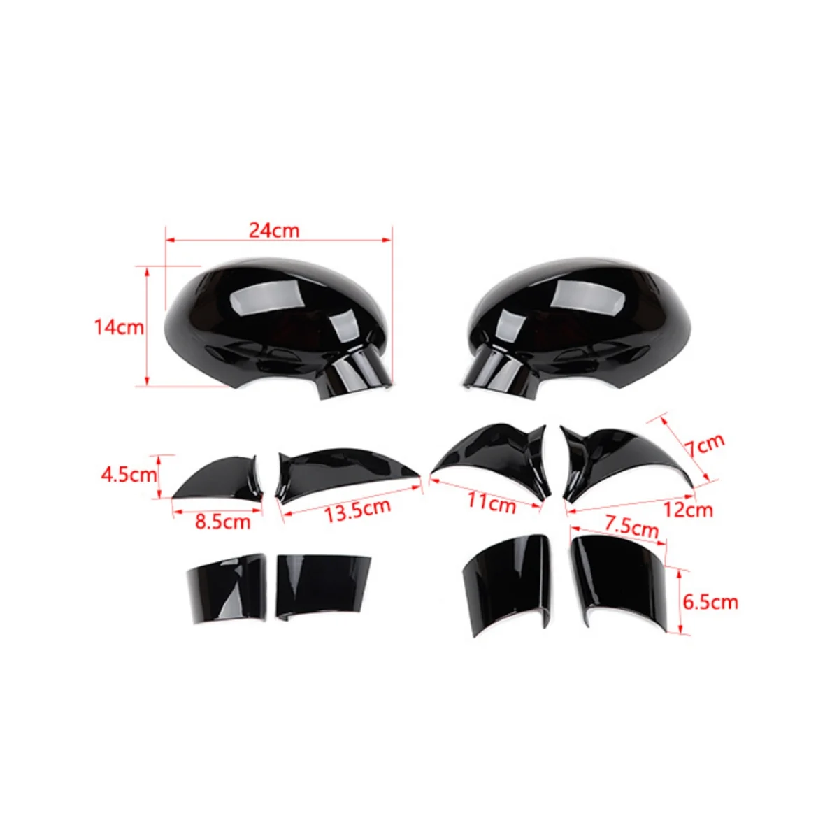 Per Dodge Challenger 2009-2022 Car Side Specchietto Retrovisore Decorazione Copertura Trim Decalcomania Accessori Esterni