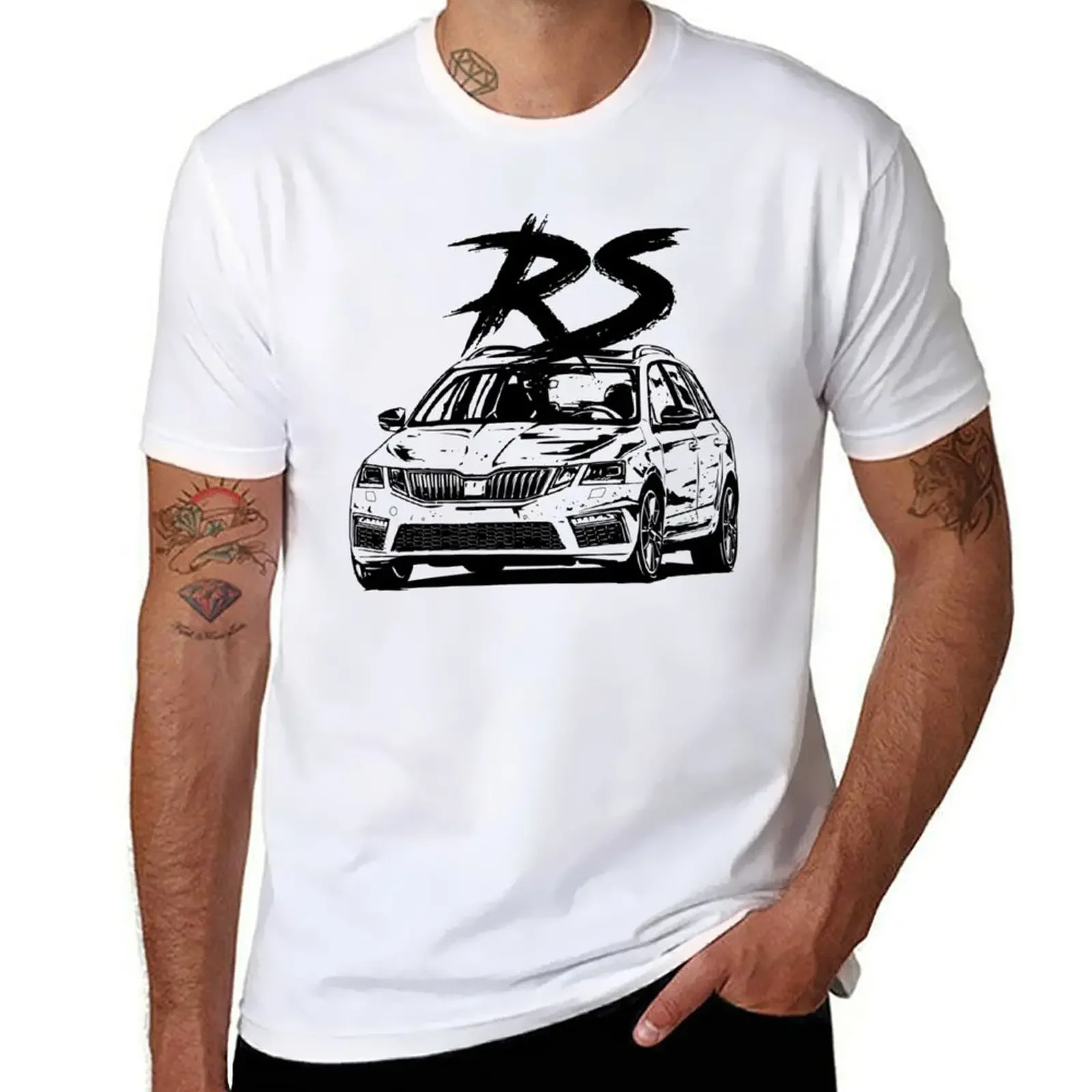 Octavia Rs Fl _ Amp _ Quot _ Dirty Style _ Amp _ Quot _ T-Shirt Abbigliamento Vintage Plain Heavyweights Plain Black T-Shirt Uomo
