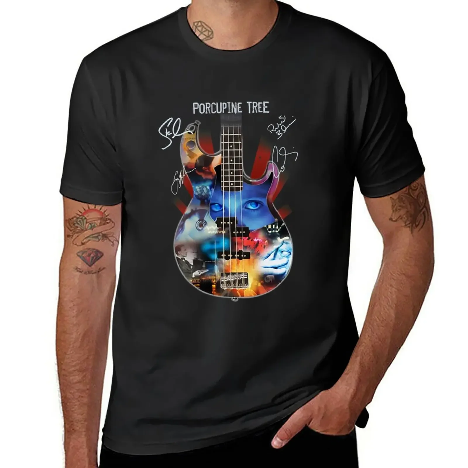 Porcupine Tree.Rock Band Guitar Signature T-Shirt Customizeds Sweat Magliette Pesanti Per Uomo