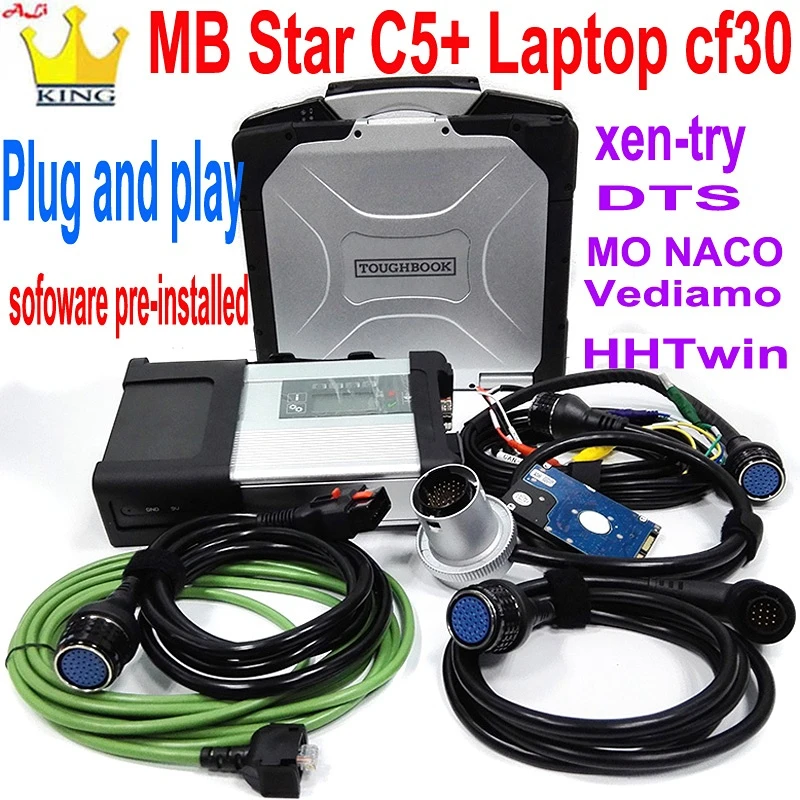 Mb Star C5 Sd Connect Multiplexer Con Laptop Wifi Cf30 Cf19 Toughbook Pc Mb Star C5 Software Wifi Ssd Per Strumento Diagnostico Sd C5