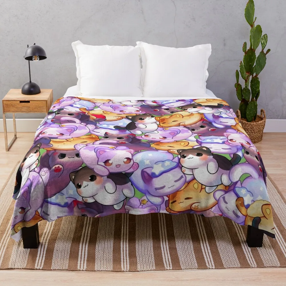 Aphmau Meow Throw Blanket Custom Blankets Retro Blankets Oversized Throw Blanket