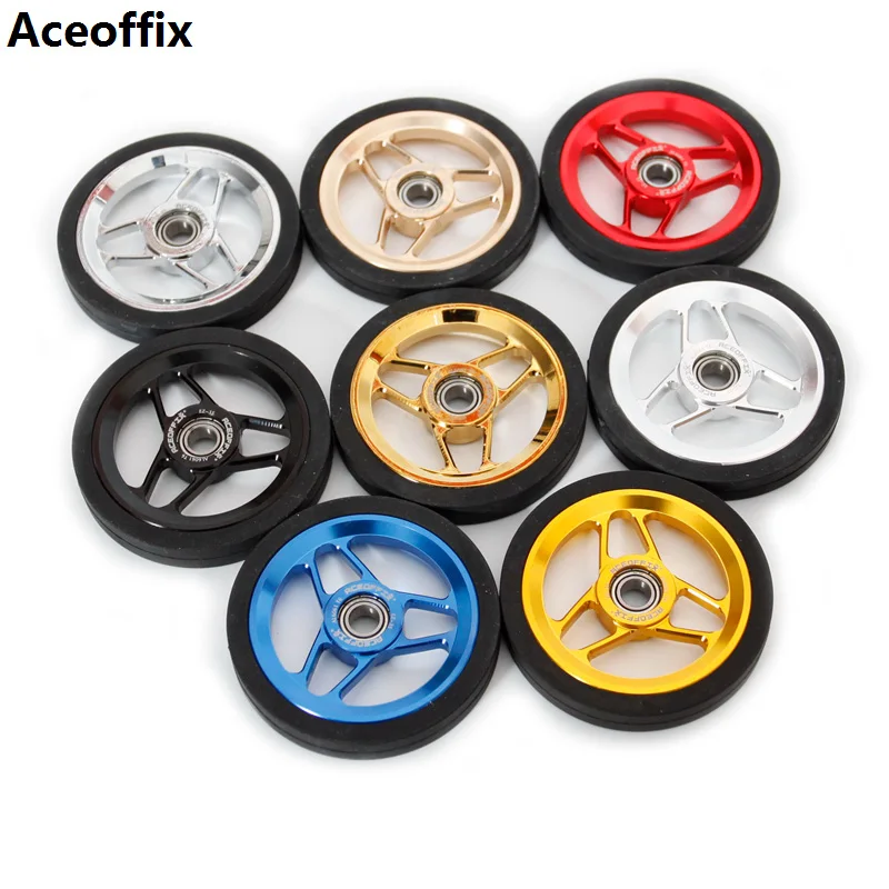 Ruota Facile Per Bici Pieghevole Da 56Mm Per Accessori Per Rack Brompton Easywheel 1 Paio 6 Colori