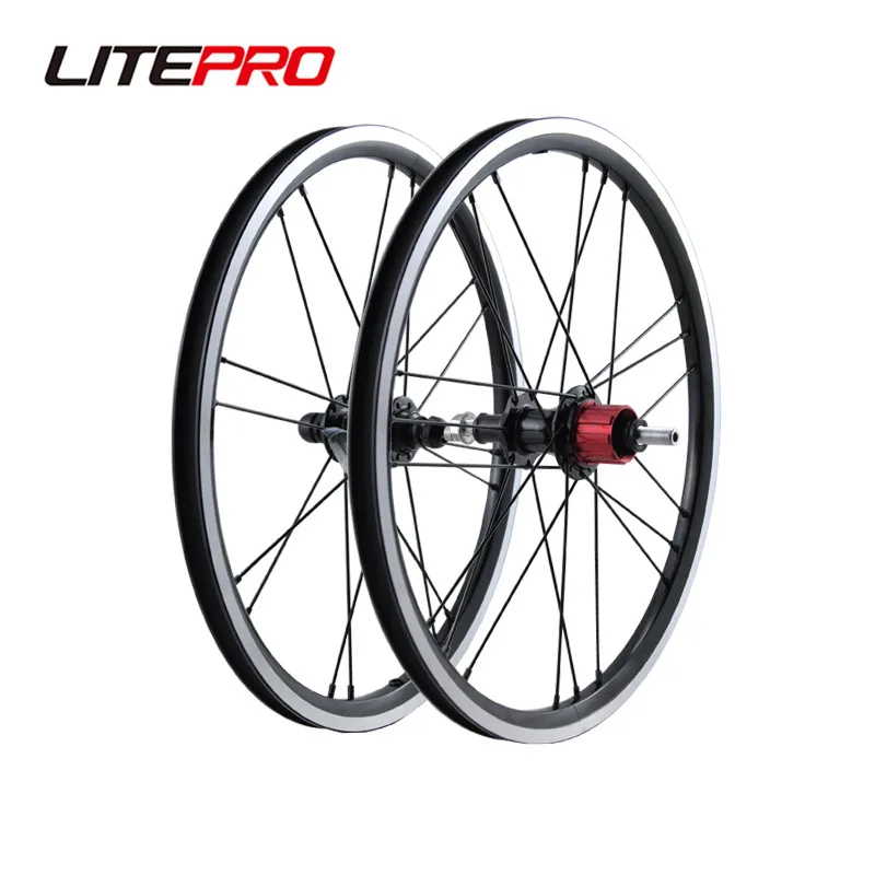 Litepro 16 Pollici Bicicletta Pieghevole Esterna 7 Velocità Wheelset 349 Ruota 74/112Mm Mozzo Per Brompton Bike