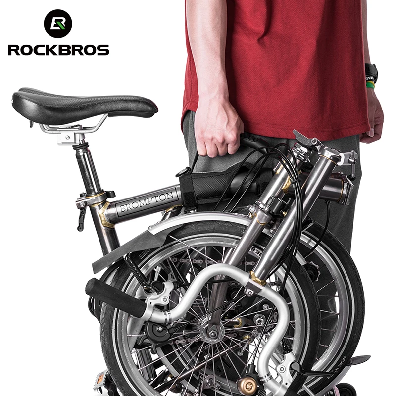 Rockbros Pieghevole Bici Di Riciclaggio Telaio Carry Cinghia Di Spalla Della Bicicletta Della Bici Carrier Handle Manopole A Molla Per Brompton Access
