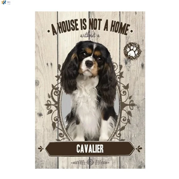 Una Casa Non È Una Casa Senza Un Cavalier King Charles Dog Tin Sign Metal Sign Metal Poster Metal Decor