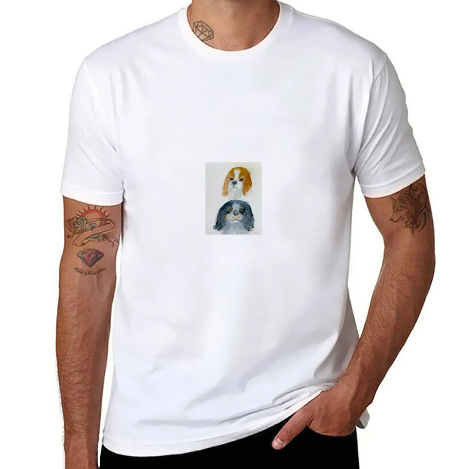 New King Charles Cavalier Dogs T-Shirt New Edition T Shirt Maglietta Oversize Magliette Pesanti Magliette Pesanti Per Uomo