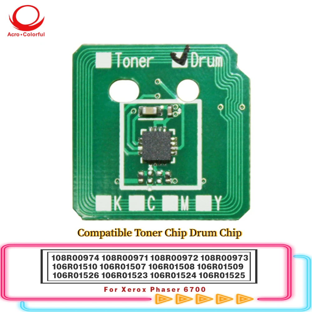 Chip Tamburo Per Xerox Phaser 6700 Reset Cartuccia Stampante Laser 108 R00974 108 R00971 108 R00972 108 R00973 Chip Di Ripristino