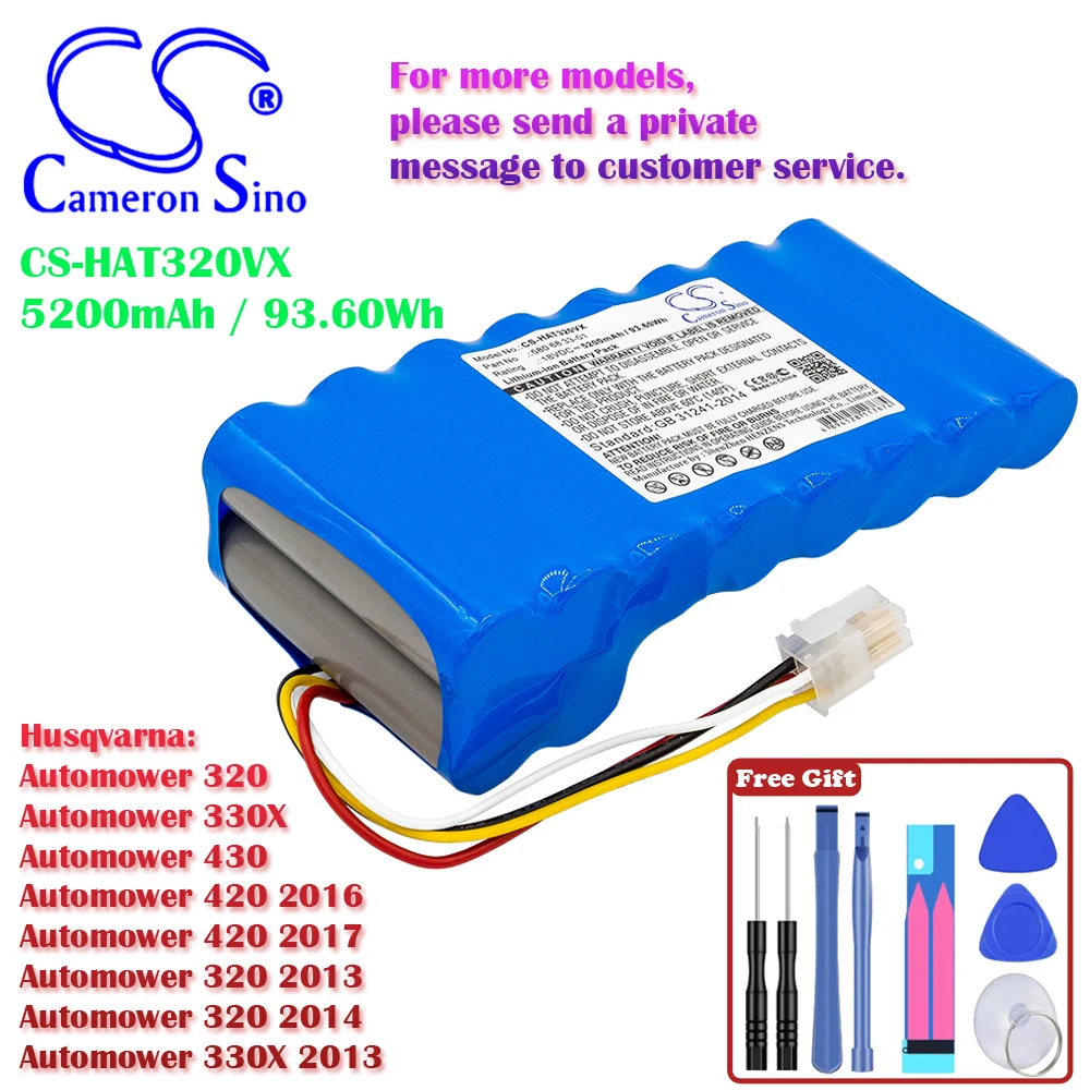 Tosaerba 5200Mah / 93.60Wh Batteria Per Husqvarna Automower 440 204681190 Tosaerba 450X 191409786 Autocarer 550 2019 Am430X