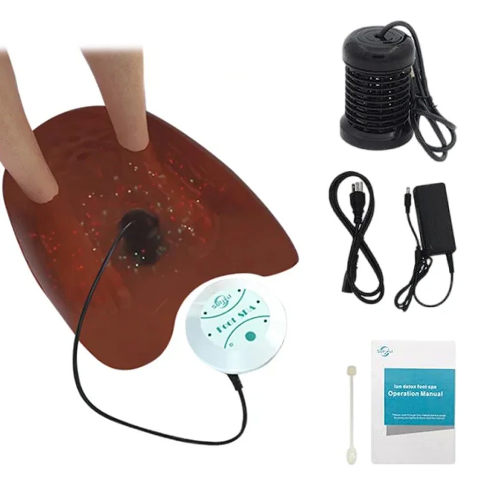 Detox Ionic Footbath Massage Machine Electric Foot Spa Bath Cleanse Massager Vibrating Whirlpool Care Array Aqua Health Therapy