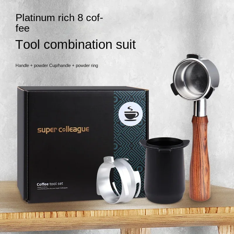 Italian Pour Over Coffee Handle Ricevitore In Polvere Strumenti Set Di Anelli Rotanti Con Confezione Regalo Coffeeware Per Uso Domestico Acciaio Inoss