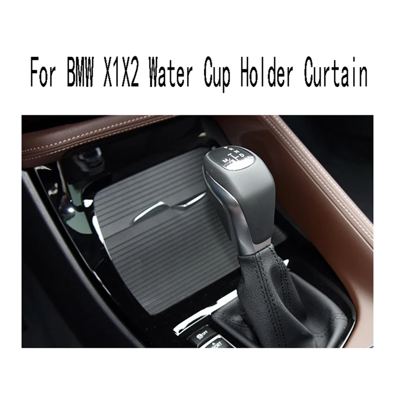 2 Pcs Center Console Cup Holder Cover Drink Water Cup Holder Cover Zipper Rolling Curtain Per Bmw X1 X2 F48 F49 F39 51169299529