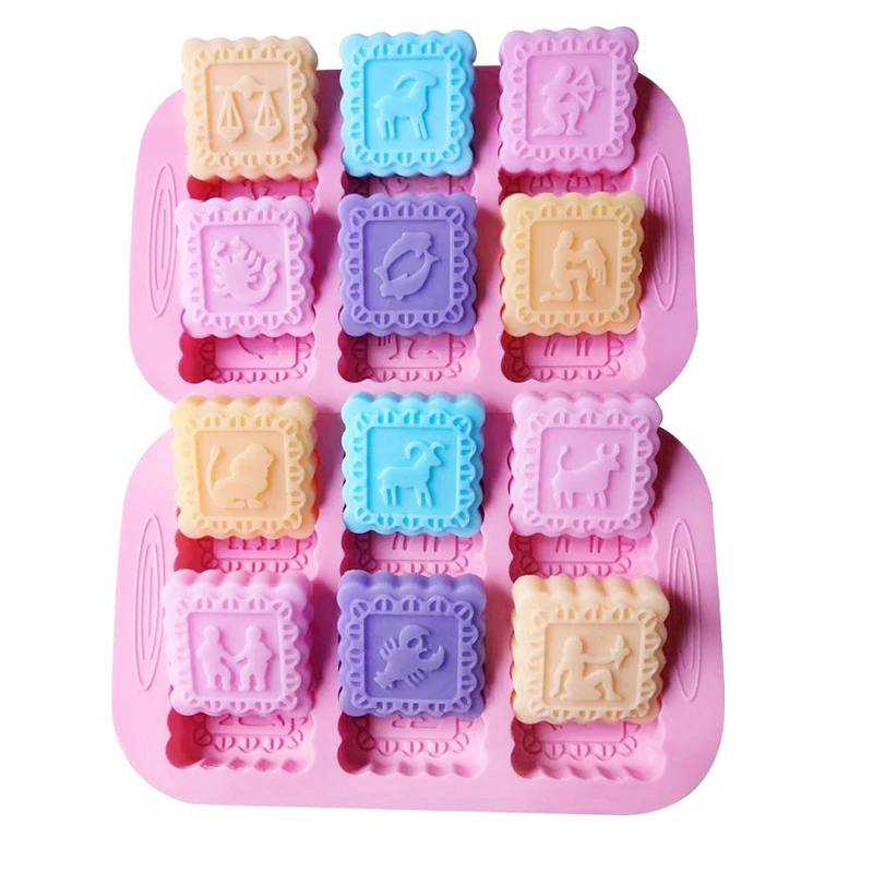 12 Costellazioni Forma Artigianato Arte Stampi Per Sapone In Silicone Stampi Artigianali, Migliori Stampi Per Sapone Fatti A Mano Fai Da Te Per Regali