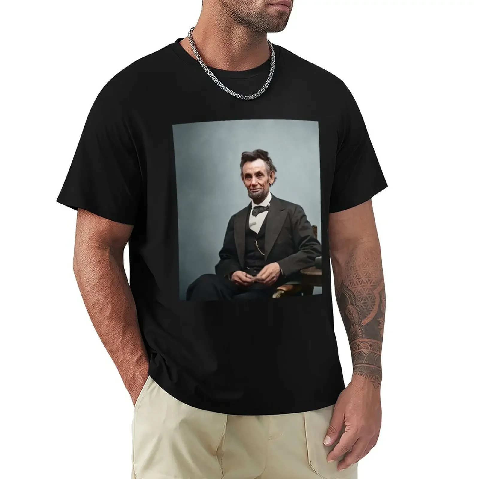 Presidente Abraham Lincoln (1865) T-Shirt Tees Anime Vestiti Uomo Vestiti Hippie Vestiti Carini Top Abbigliamento Uomo
