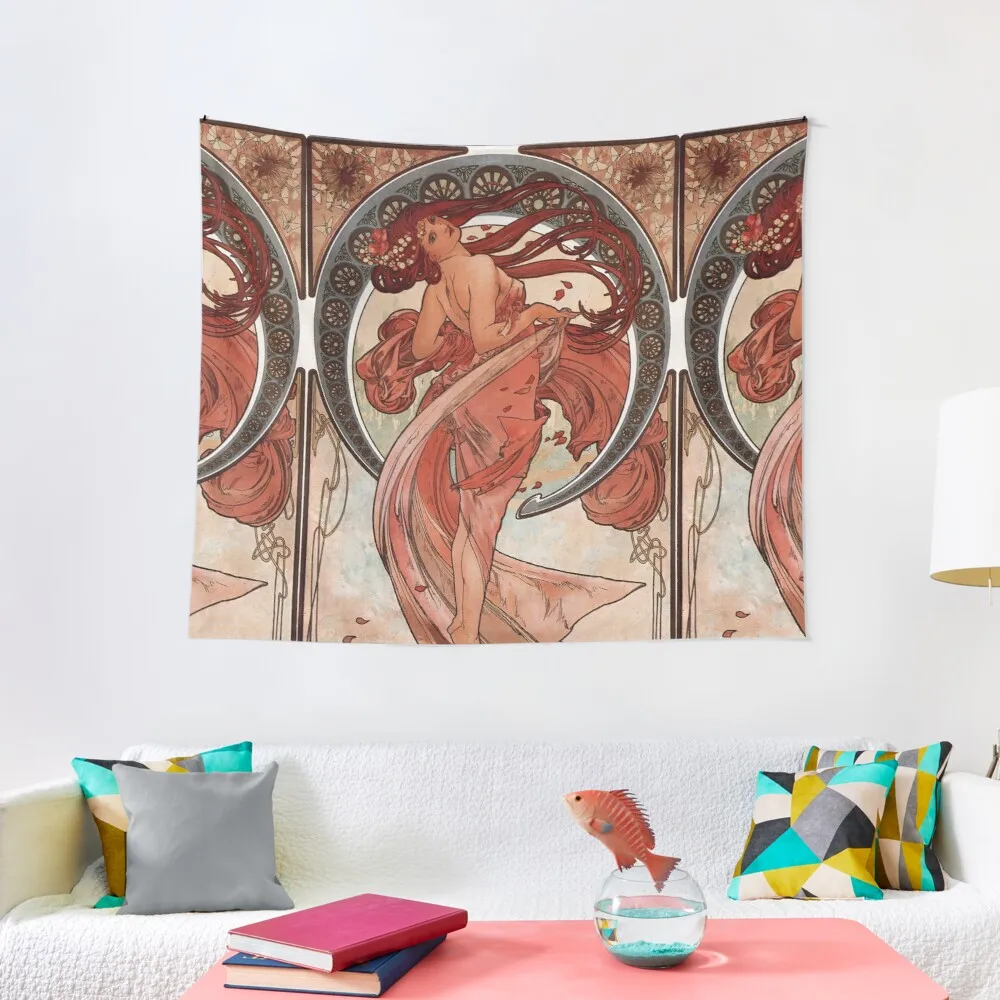 Danza, 1898,Alphonse Mucha,Art Nouveau, Litografia Arazzo Wall Decor