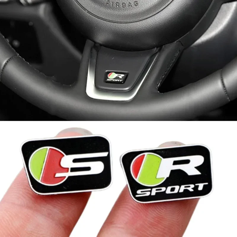 3D Metal S R Sport Volante Emblema Badge Body Car Sticker Per Jaguar R S Xf Xe X-Type Xj F-Pace F-Type E-Pace I-Pace