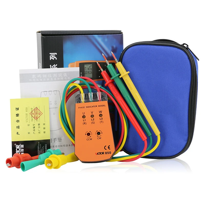 Sequencer Trifase Ac Fase Vc850 Misuratore Di Fase Vc850A Fase Sequencer Rilevatore Di Fase Checker Meter Led Buzzer