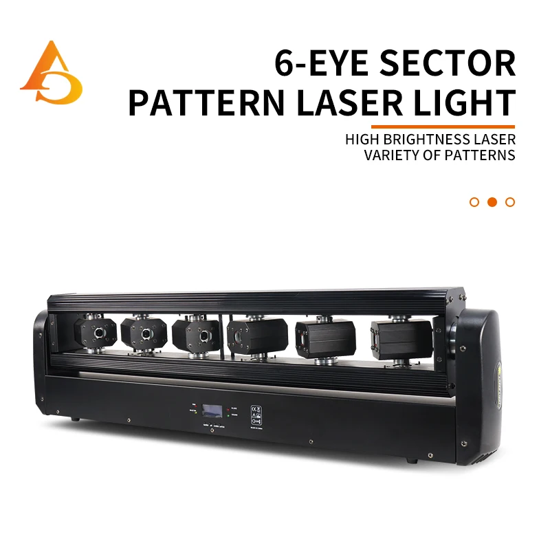 Dmx Control 6 X500Mw Rgb Bar Light Dj Laser Projector 6 Eyes Beam Laser Luci A Testa Mobile Discoteca Wedding Party Stage Lighting