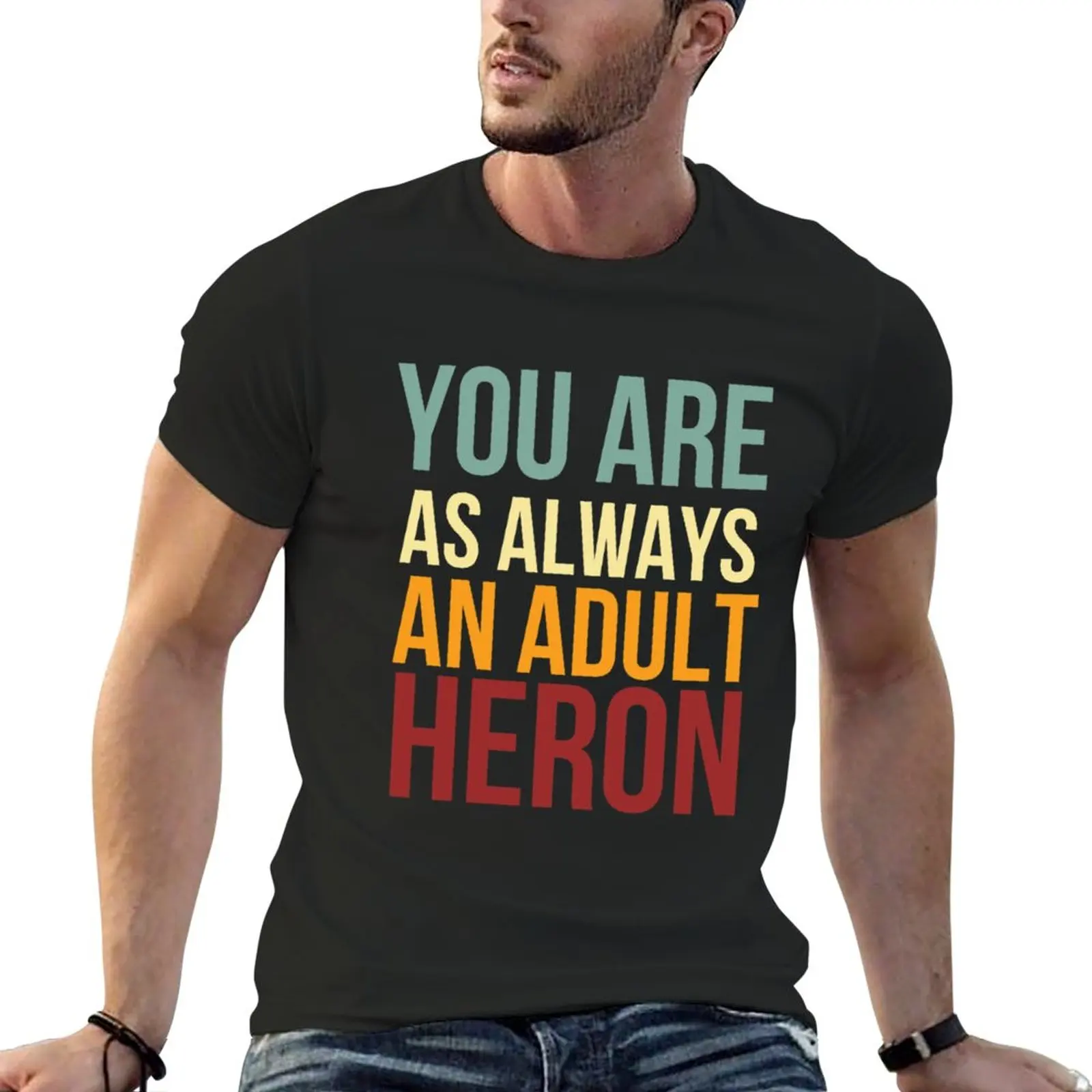 Bob Mortimer Train Guy Vintage, Sei Sempre Un Adulto Heron Meme T-Shirt Camicie Graphic Tees Vintage Men Clothing