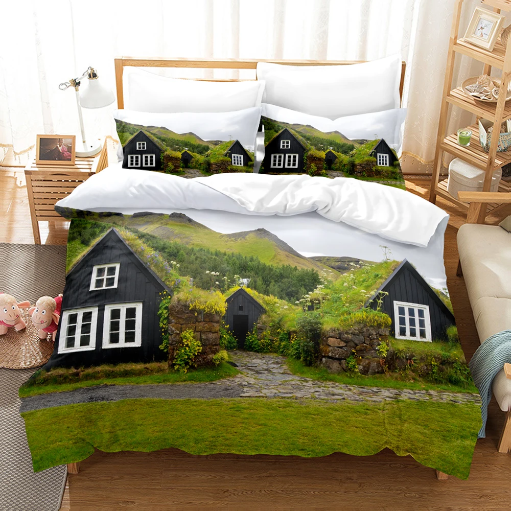 Beauty Tree Road Set Copripiumino Set Biancheria Da Letto Paesaggio Full Size Queen King Size,Tree Road Sky Bed Set Aldult Teen Bedroom Decor