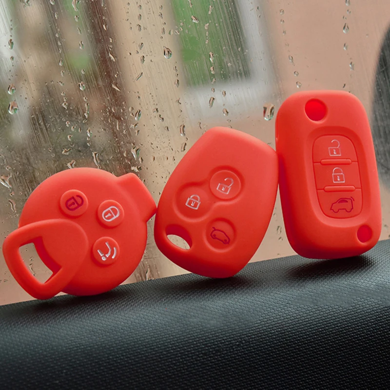 For Smart 451 453 Fortwo Forfour Car Accessories Car Key Case Cover Keychain Silicone Protector Decoration