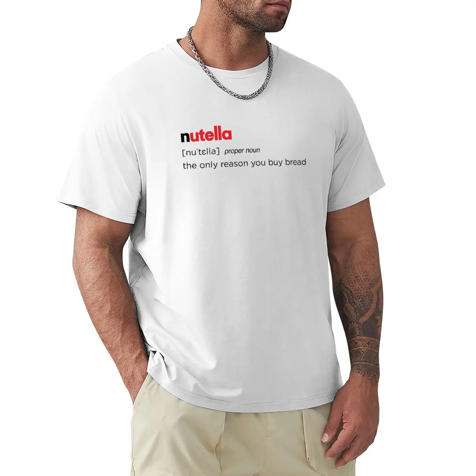 Definizione Della Nutella, Dipendenza Dalla Nutella, T-Shirt Amante Della Nutella T-Shirt Magliette Personalizzate Abbigliamento Da Uomo