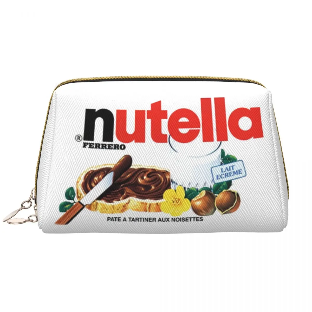 Custom Italy Nutellas Borsa Da Toilette Donna Cosmetic Makeup Organizer Lady Beauty Storage Dopp Kit Box
