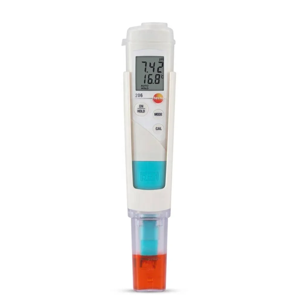 Strumento Di Misurazione Digitale Ph/Temperatura Testo 206 Ph1 Per Liquidi, Testo 206 Ph1/ Ph2/Ph3 Per Semisolid/Con Sensore Esterno