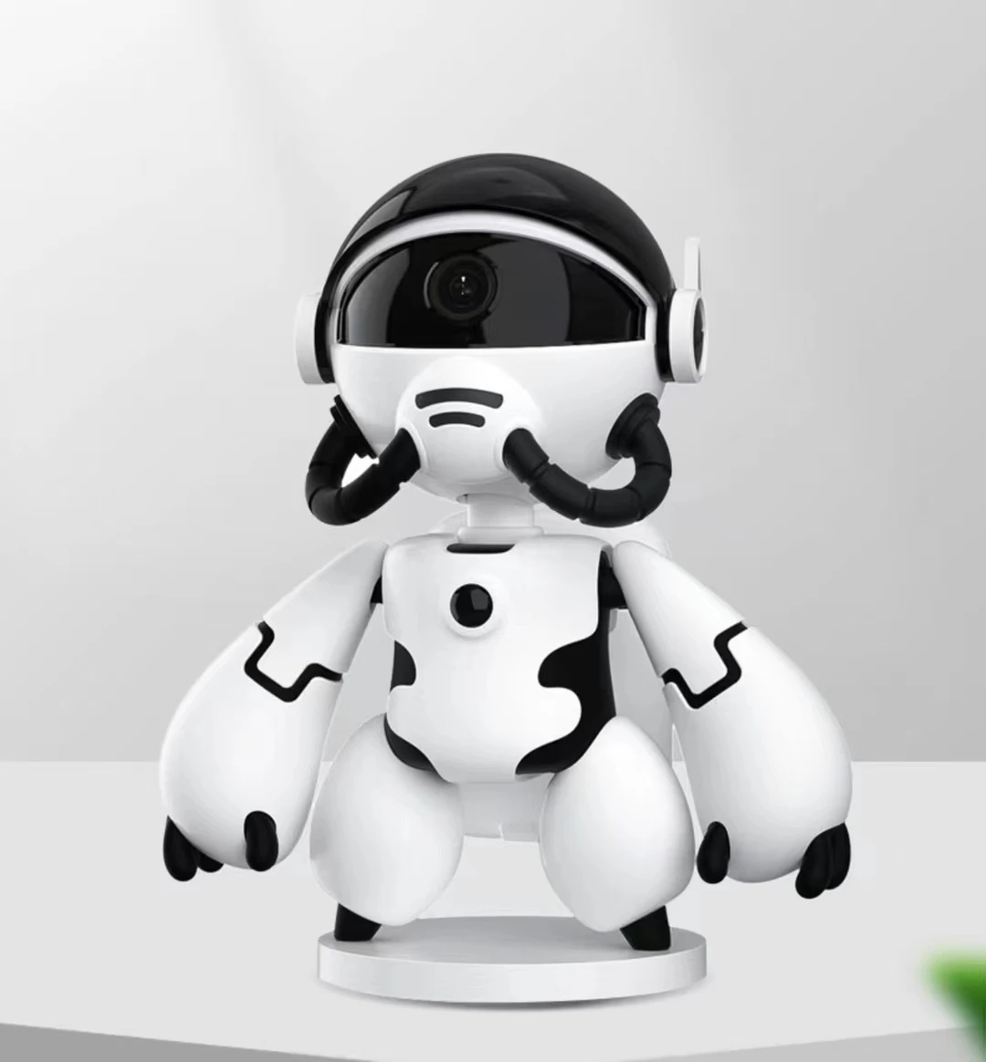 2Mp 1080P Wireless Ptz Ip Robot Camera Batteria Incorporata Ai Rilevamento Umanoide Robot Di Sicurezza Domestica Monitor Uomo