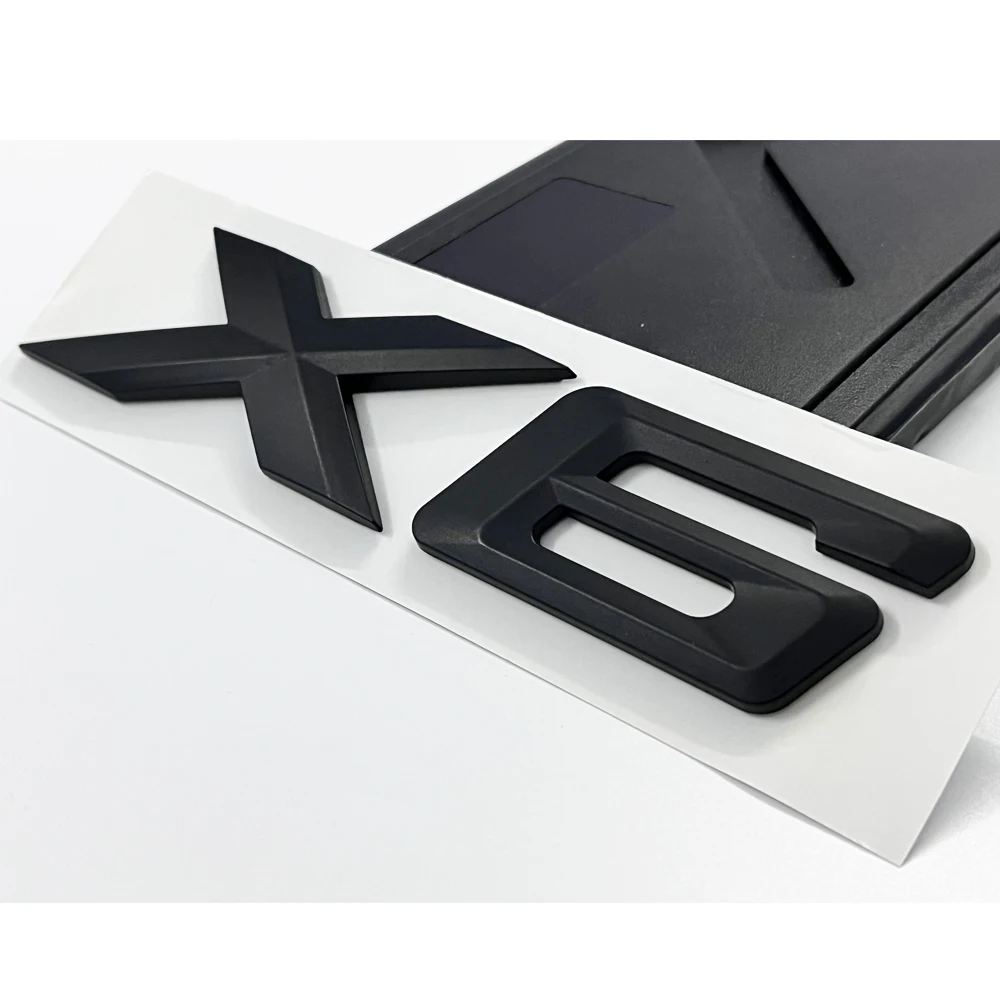 Per Bmw Car Rear Trunk X6 Logo Lettering Emblem Sticker Nero Opaco Nuovo