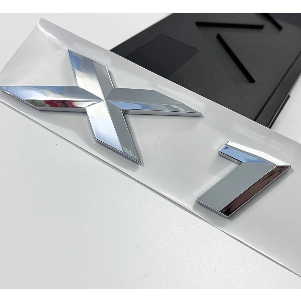 Per Bmw X1 Lettering Car 3D Emblem X1 Logo Chrome Sticker Accessori Argento