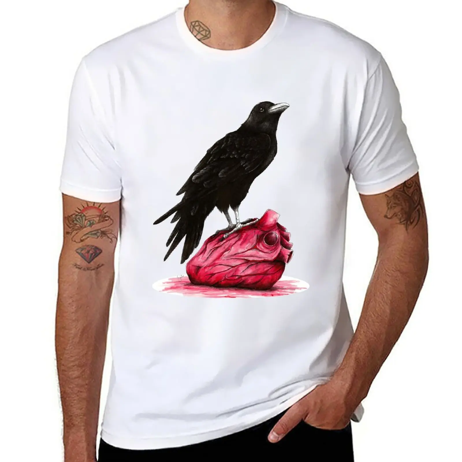 Nuovo Preventivo The Raven: Nevermore T-Shirt Ragazzi Magliette Divertenti Magliette T Shirt Uomo