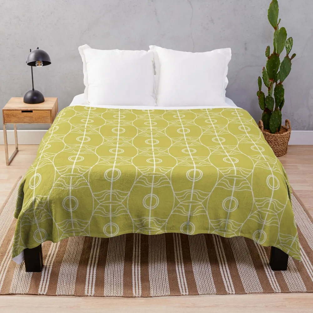 Chartreuse Art Nouveau Coperta Da Tiro Coperte All'Uncinetto