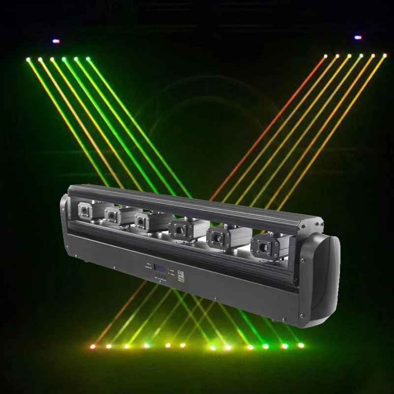 Ce Sailwin Dj Stage Lighting 6 X500Mw Rgb Full Color Rbg Full Color Moving Head Beam Laser Light Dmx512 Laser Fat Beam Projector