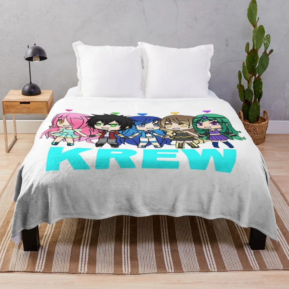 Funneh And The Krew Family Blue Throw Coperta Hairys Beautellow Cute Giant Sofa Coperte