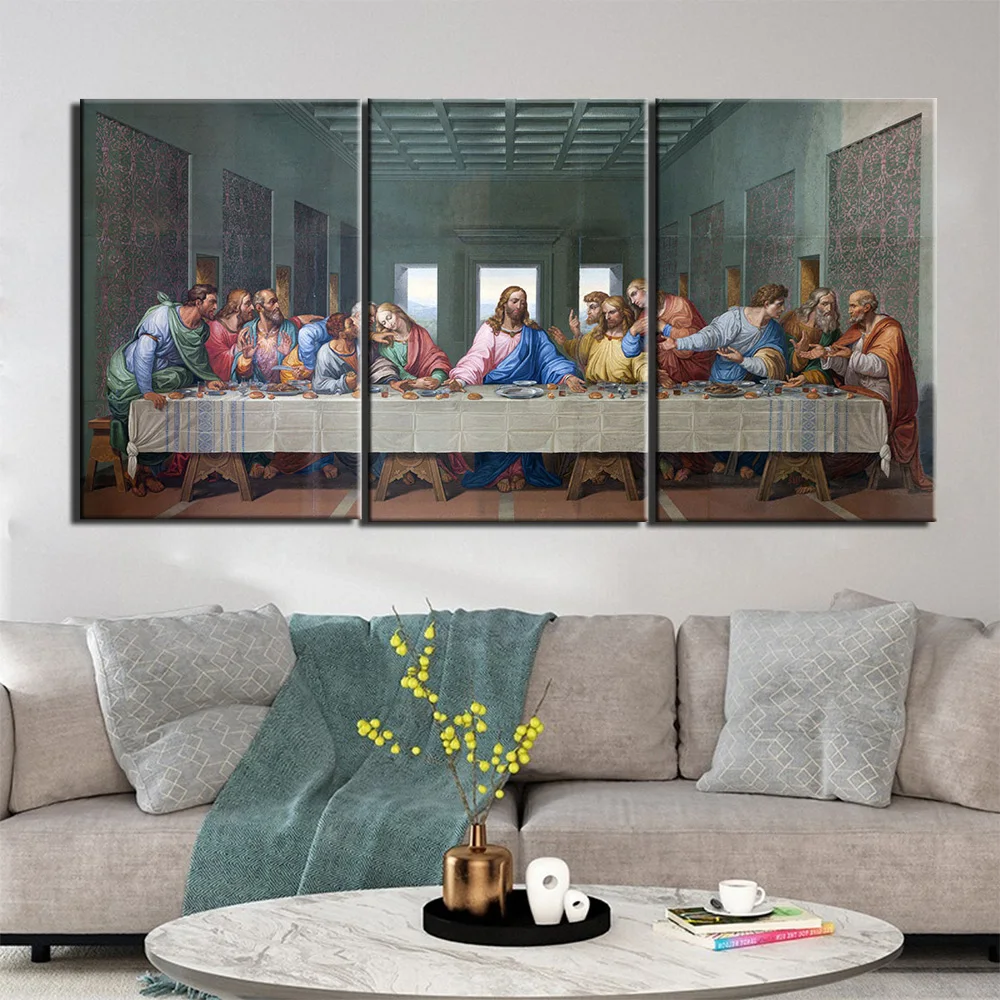 Arte Della Parete Di Stampa Poster E Stampe Su Tela Pittura L'Ultima Cena 3 Immagine Pannello Di Complementi Arredo Casa