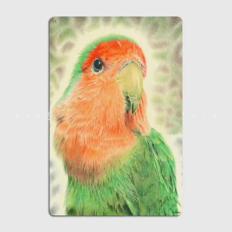 Peach Face Lovebird Wall Decor Poster Decorazione Della Stanza Elf Bar Metal Wall Decor Home Decor Arte Decorativa