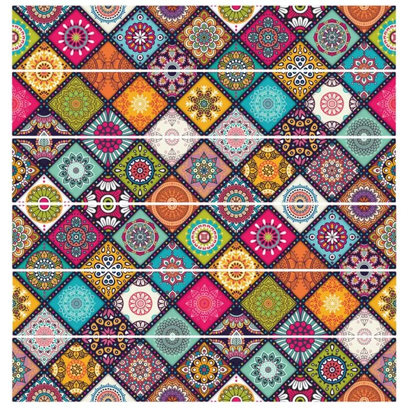 Hot Yo-6Pcs Scala Scala Riser Pavimento Adesivo Fai Da Te Decalcomania Della Parete Moda Scale Decalcomania Decorazioni Per La Casa