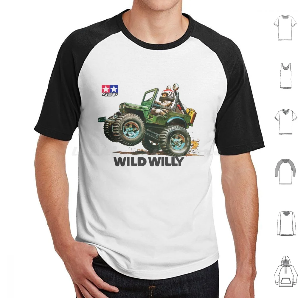 58035 Wild Willy M38 T Shirt Big Size 100% Cotone Wild Willy M38 Tamiya 58035