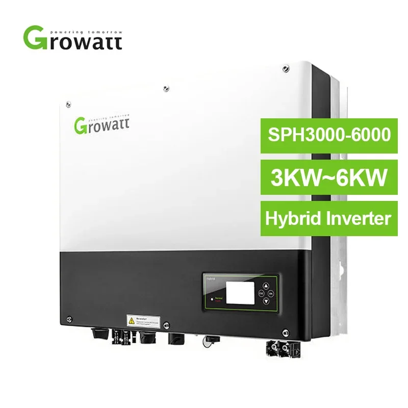 Growatt 5000W 6000W Солнечный Sph5000Tl Bl-Up Off Grid Tie Mppt Regolatore Di Carica Inversor Solares Hibrido