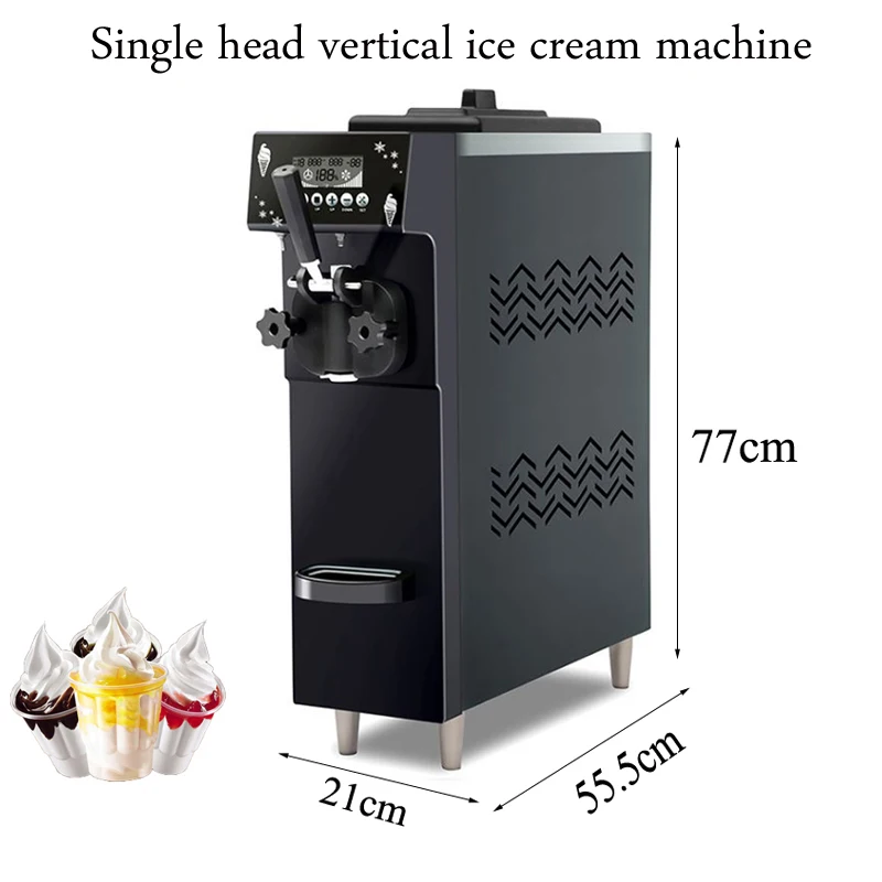 Pbobp Table Soft Serve Ice Cream Machine Commercial Electric Ice Cream Makers Desktop Single Head Ice Cream Machine 220V 110V