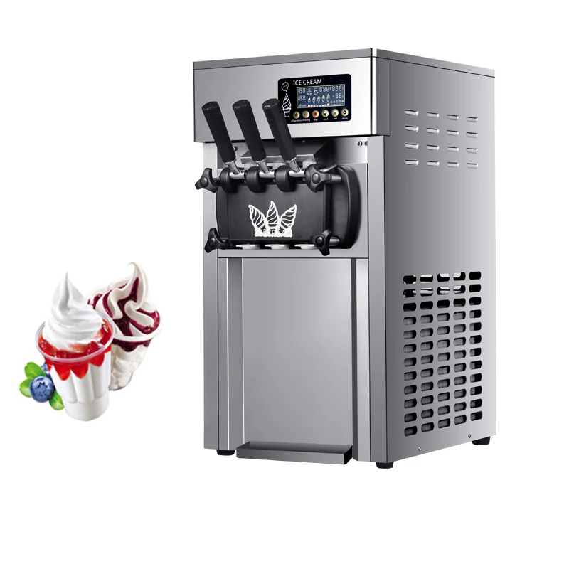 Macchina Per Gelato Soft Professionale Commerciale 3 Gusti 25L/H Gelatiera Commerciale Soft Serve Maker