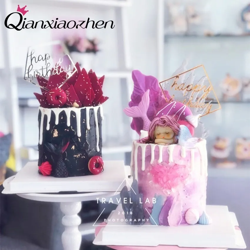 Qianxiaozhen Sirenetta Happy Birthday Cake Topper Decorazione Per Feste Decorazioni Per Feste Di Compleanno Forniture Per Feste Di Compleanno
