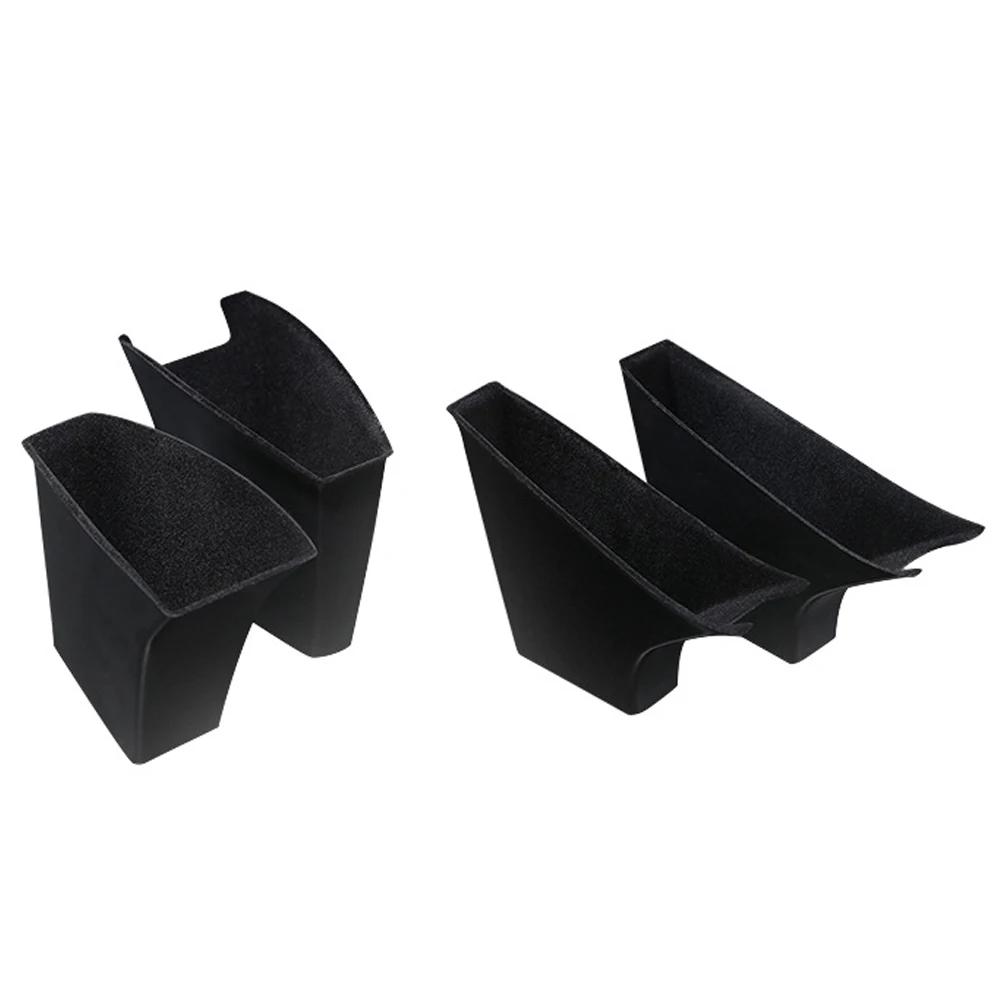 4Pcs Car Front Inside Car Door Storage Per Tesla Model 3 Model Y Pallet Bracciolo Contenitore Box Cover Grab Handle Storage Box