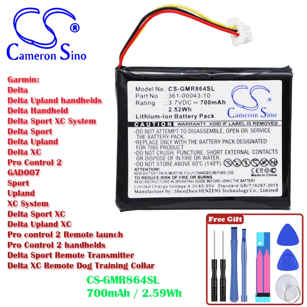 Collare Per Cani 750Mah /2.59Wh Batteria Per Gad007 Sport Upland Xc System Delta Sport Xc Delta Upland Xc Pro Control 2