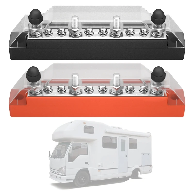 Positive Negative Bus Bar Battery Power Distribution Block 4 X M6 Car Terminal Block Studs 6 X M4 Terminal Bus Screws