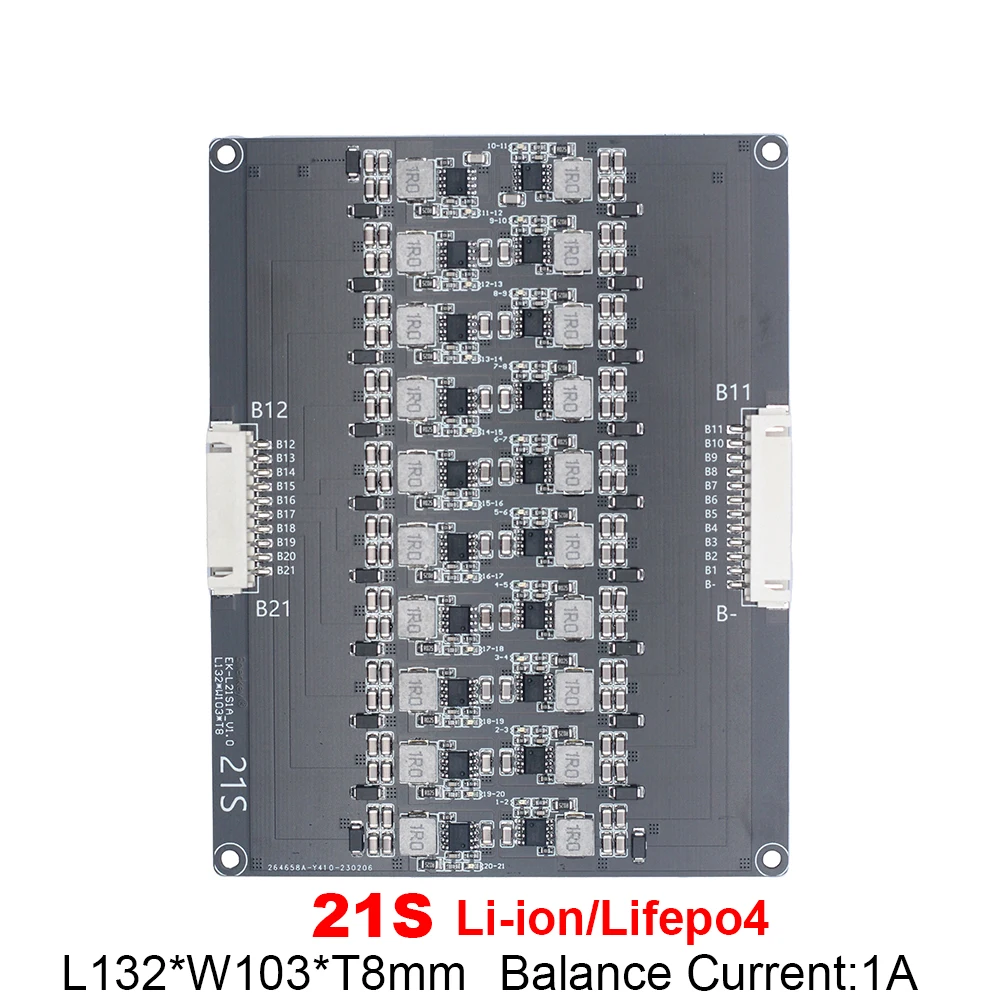 Bms 21S 1.2A Active Balancer Equalizzatore Li-Ion Lithium Lifepo4 Battery Cell Packs Bilanciamento Induttanza Trasferimento Di Energia Per Escooter